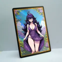 HEX MANIAC Waifu Anime Card LIMITED 1/1 Custom TCG Holo T13113 - Image 2