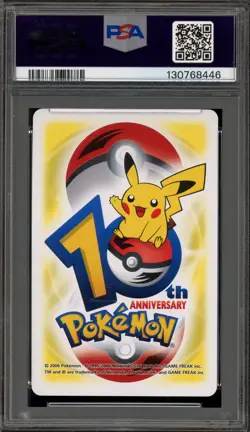 Pokemon 10th Ann. Cards Misdreavus/Murkrow/Yanma Yellow 6 of Spades PSA 10 - Image 2
