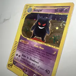Pokemon Gengar TCG Expedition Base Set Holo Rare Card 13/165 Half Swirl DMG HP - Image 5