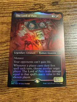 MTG Magic The Gathering Borderless Showcase FOIL Mythic The Lord of Pain - Image 1