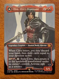 Clive, Ifrit’s Dominant Borderless MTG Final Fantasy NM-M 385 - Image 1