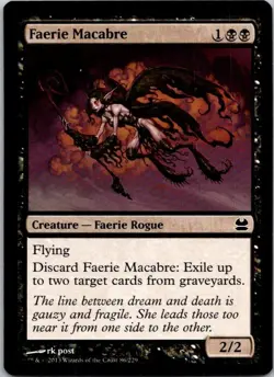 MTG Magic The Gathering Faerie Macabre Modern Masters Played See Scan - Image 1