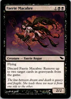 MTG Magic The Gathering Faerie Macabre Shadowmoor Played See Scan B - Image 1