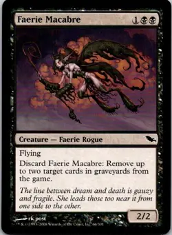 MTG Magic The Gathering Faerie Macabre Shadowmoor Played See Scan A - Image 1