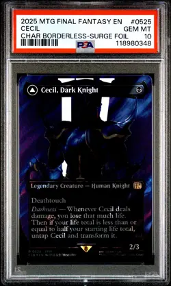 2025 MTG Final Fantasy CECIL, DARK KNIGHT * Character Surge Foil #0525 * PSA 10 - Image 1