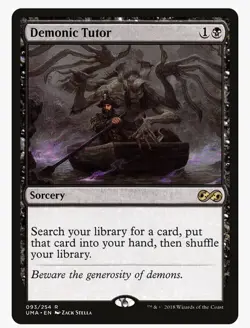 NM Demonic Tutor Rare - MTG Ultimate Masters 093/254- Free Shipping - Image 1