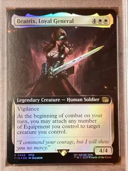 Beatrix, Loyal General (Extended Art Foil ) - FINAL FANTASY (FIN) MTG PSA 10 - Image 2