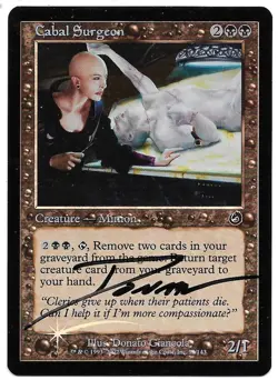 MTG M:tG TORMENT Cabal Surgeon FOIL - SIGNED by Donato Giancola! - Image 1