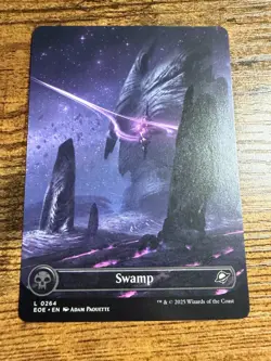 MTG Magic The Gatheri EOE Borderless 5 lands Forest Mountain Swamp Island Plains - Image 3