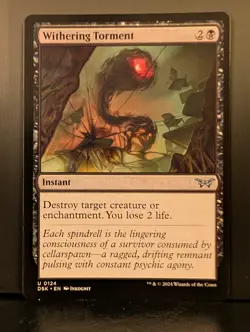 Duskmourn: House of Horror WITHERING TORMENT (Lightly Played, Near Mint) - Image 1