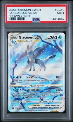 Fa/Glaceon Vstar 2023 Pokemon Sword And Shield Crown Zenith #GG40/GG70 PSA 9 - Image 1