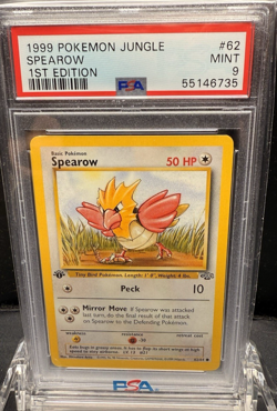 1999 POKEMON JUNGLE SPEAROW 1ST EDITION #62 PSA 9 - Image 1
