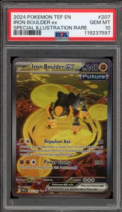 Pokemon Iron Boulder ex Temporal Forces Special Illustration Rare #207 PSA 10 - Image 1