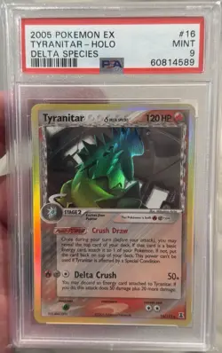 2005 Pokemon Ex Tyranitar Holo Delta Species PSA 9 Mint - Image 1