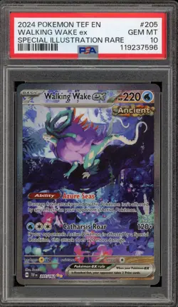 Pokemon Walking Wake ex Temporal Forces Special Illustration Rare #205 PSA 10 - Image 1
