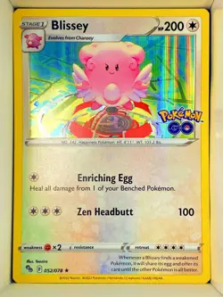 Blissey 052/078 Pokemon GO 2022 English holo - Image 1
