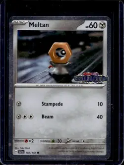2024 Pokemon SV Stellar Crown SCR EN Meltan Reverse Holo #102/142 - Image 1
