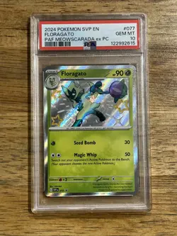 GRADED PSA 10 2024 Pokemon SVP EN Floragato PAF MEOWSCARADA ex PC #077 - Image 1