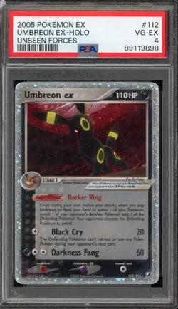 Pokemon Umbreon ex EX Unseen Forces Holo Ultra Rare #112 PSA 4 - Image 1