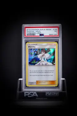 2018 Pokemon Sun & Moon Forbidden Light Diantha holo 105 PSA 7 - Image 1