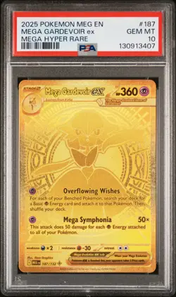 2025 POKEMON MEG EN-MEGA EVOLUTION MEGA HYPER RARE #187 MEGA GARDEVOIR EX PSA 10 - Image 1