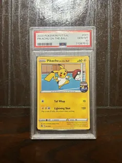 2020 POKEMON FUTSAL #001 PIKACHU ON THE BALL PSA 10 - Image 2