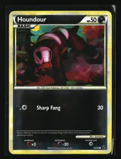 Pokemon HOUNDOUR 53/90 Reverse Holo (2010 Undaunted) LP/Light Play - Image 1