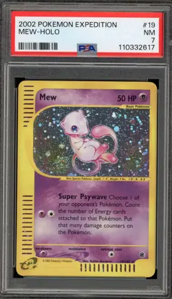 Pokemon Mew Expedition Holo Rare #19 PSA 7 - Image 1