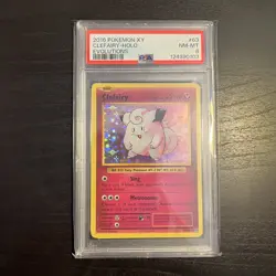 2016 Pokemon XY Evolutions Clefairy Holo PSA 8 NM-MT - Image 1