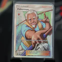 Fisherman SV83/SV94 Full Art Ultra Rare NM Pokemon SM07 2019 Hidden Fates - Image 1