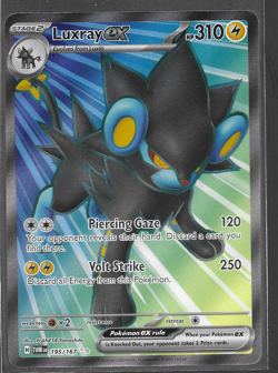 Luxray EX 195/167 SV06 Holo Twilight Masquerade Secret Rare Pokemon TCG NM - Image 1