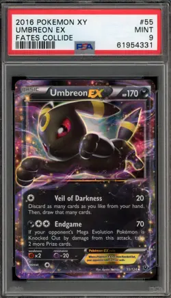 Pokemon Umbreon EX XY Fates Collide Holo Ultra Rare #55 PSA 9 Mint - Image 1