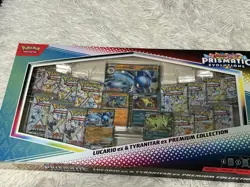 Pokemon TCG Prismatic Evolutions Lucario ex & Tyranitar ex Premium Collection - Image 1