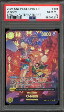 One Piece CCG O-Nami Special Alternate Art OP06-101 PSA 10 Gem Mint - Image 1