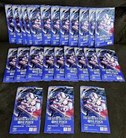 One Piece OP-14 The Azure Sea's Seven Sleeved Booster Packs - LOT OF 24 - Image 1