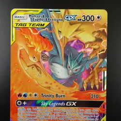 Moltres & Zapdos & Articuno GX 44/68 Pokemon Hidden Fates Holo Full Art Card - Image 2