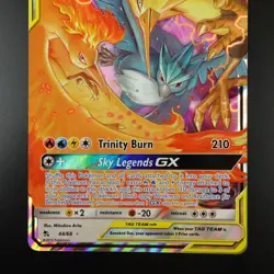 Moltres & Zapdos & Articuno GX 44/68 Pokemon Hidden Fates Holo Full Art Card - Image 3