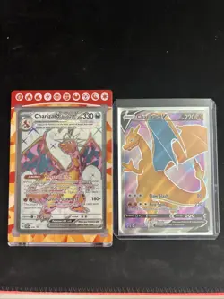Charizard ex 056 Sv Holo & Charizard V Promo Card Champions Path - Image 1