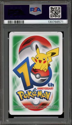 Pokemon 10th Ann. Playing Cards Togepi/Togetic Green 6 of Hearts PSA 8 - Image 2
