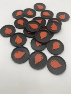 20x Magic The Gathering Blood Tokens TCG Counters Trading Card - Image 1