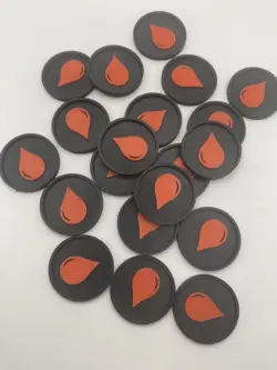 20x Magic The Gathering Blood Tokens TCG Counters Trading Card - Image 2