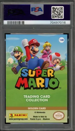 Super Mario Panini Luigi Golden Card #146 PSA 10 Gem Mint - Image 2