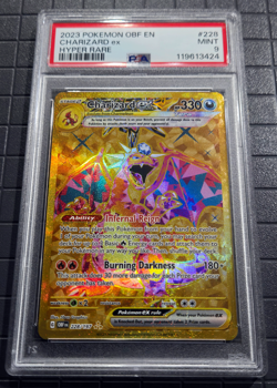 2024 Pokemon Charizard EX Obsidian Flames Holo Hyper Rare Card 228/197 PSA 9 - Image 1