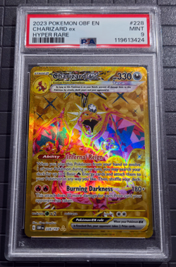 2024 Pokemon Charizard EX Obsidian Flames Holo Hyper Rare Card 228/197 PSA 9 - Image 3