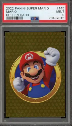 Super Mario Panini Mario Golden Card #145 PSA 9 Mint - Image 1