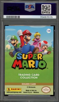 Super Mario Panini Mario Golden Card #145 PSA 9 Mint - Image 2