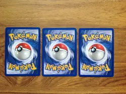 3 x Ekans 46/62 Fossil Pokemon Card 1999 WOTC. Free UK Postage - Image 2