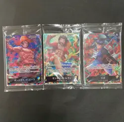 PREORDER Set of 3 One Piece x Seven Eleven Luffy Sabo Ace Promo Card Sealed - Image 1