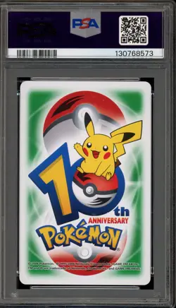 Pokemon 10th Ann. Playing Cards Goldeen/Seaking Green 5 of Spades PSA 9 Mint - Image 2