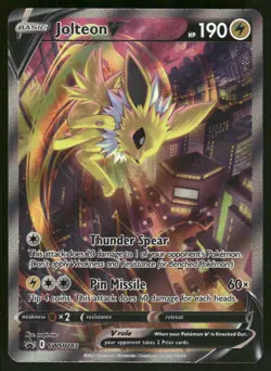 Pokemon Cards Jolteon V SWSH183 SWSH Black Star Promo NM - Image 1
